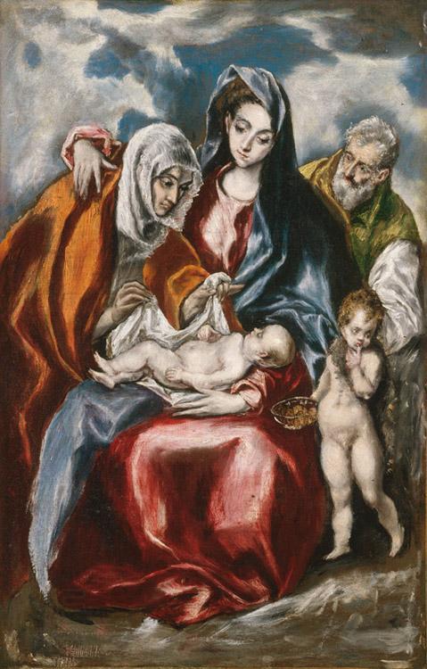El Greco The Holy Family with St Anne and the young St John Baptist (mk08) China oil painting art